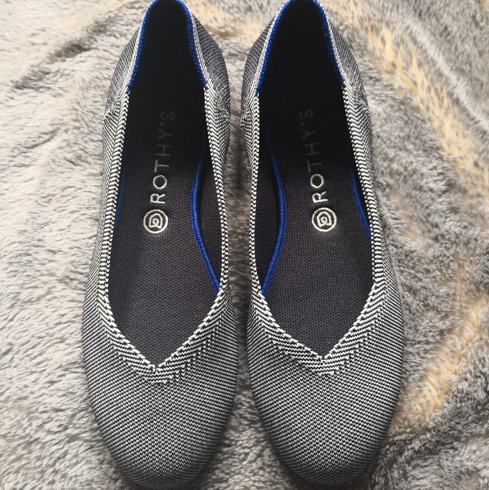 Retired Grey Birdseye Rothys sz 10.5